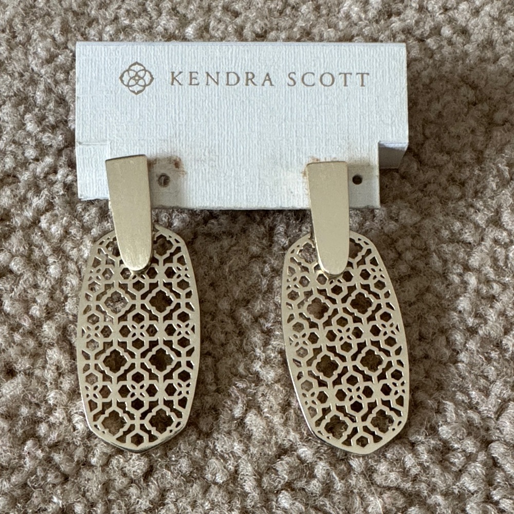 Kendra Scott Gold Filigree Earrings